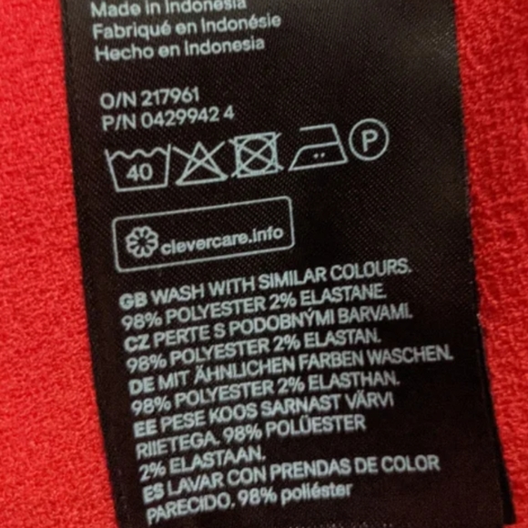 H&M Red Crew Neck Sheath Open Back Dress - Picture 5 of 5